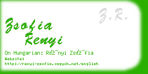 zsofia renyi business card